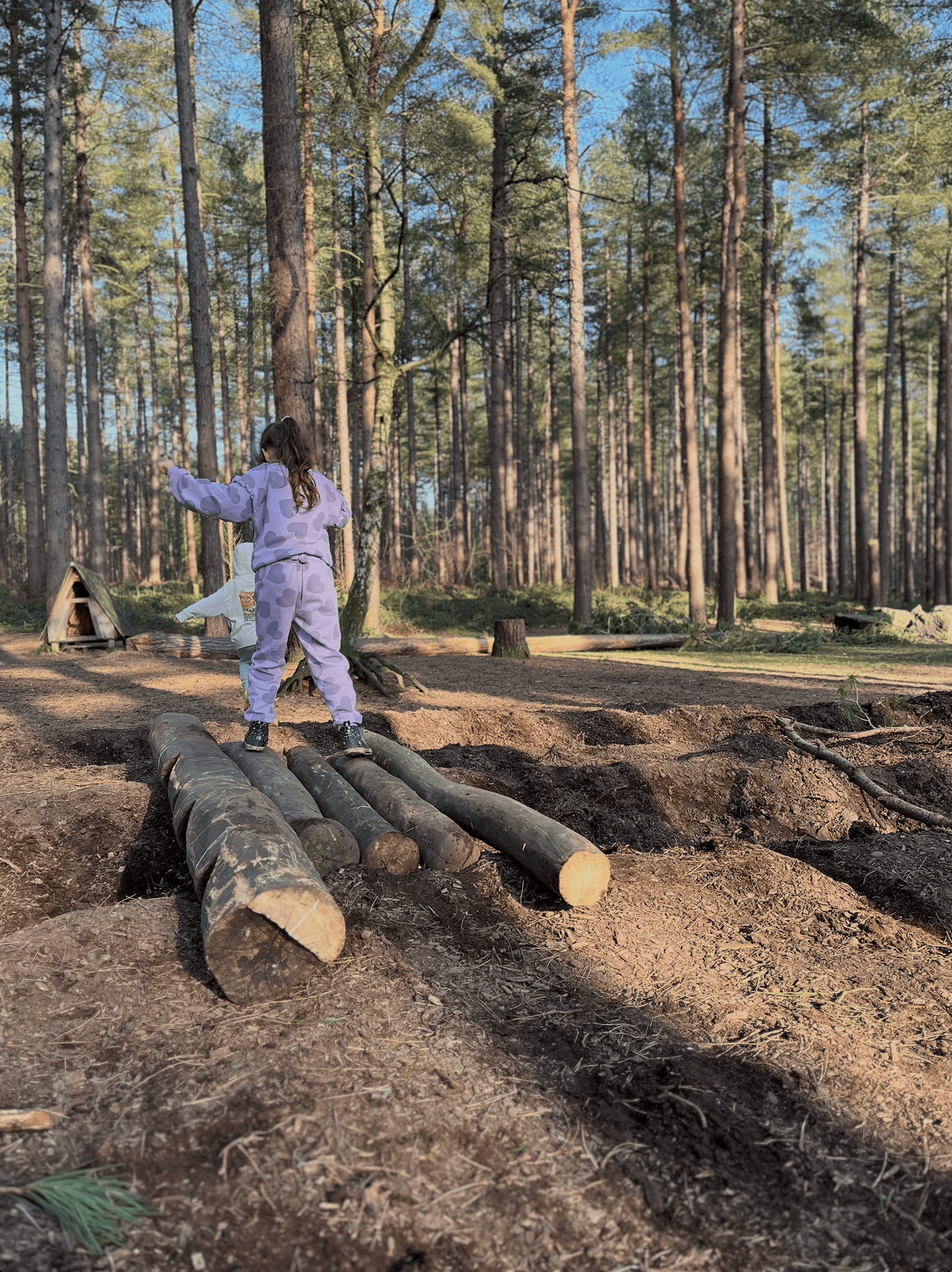 Children exploring Sherwood Forest
